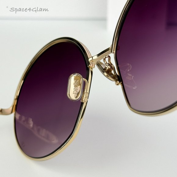 Dior Women Sunglasses Gold Bordeaux Gradient Round EVERDIOR R1U B0D1 BRAND NEW main image 4